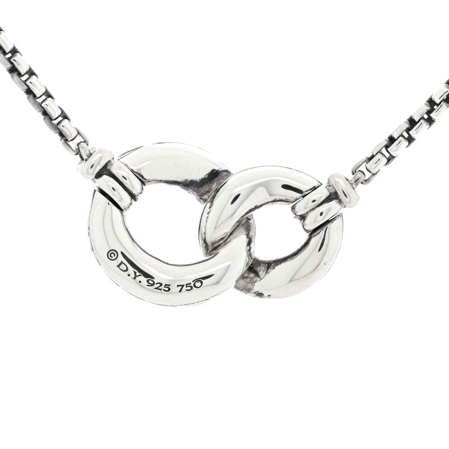 Sterling Silver 18K Yellow Gold Belmont Pendant Necklace