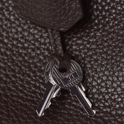 Hermes Taurillon Clemence Birkin 35 Chocolate 33 of 37
