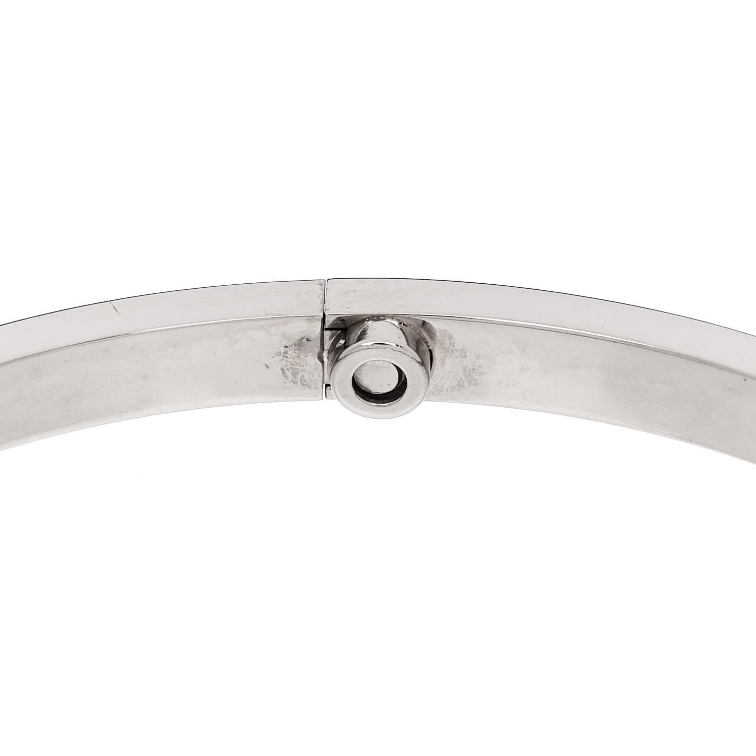 Cartier 18K White Gold Small LOVE Bracelet 19 7 of 8