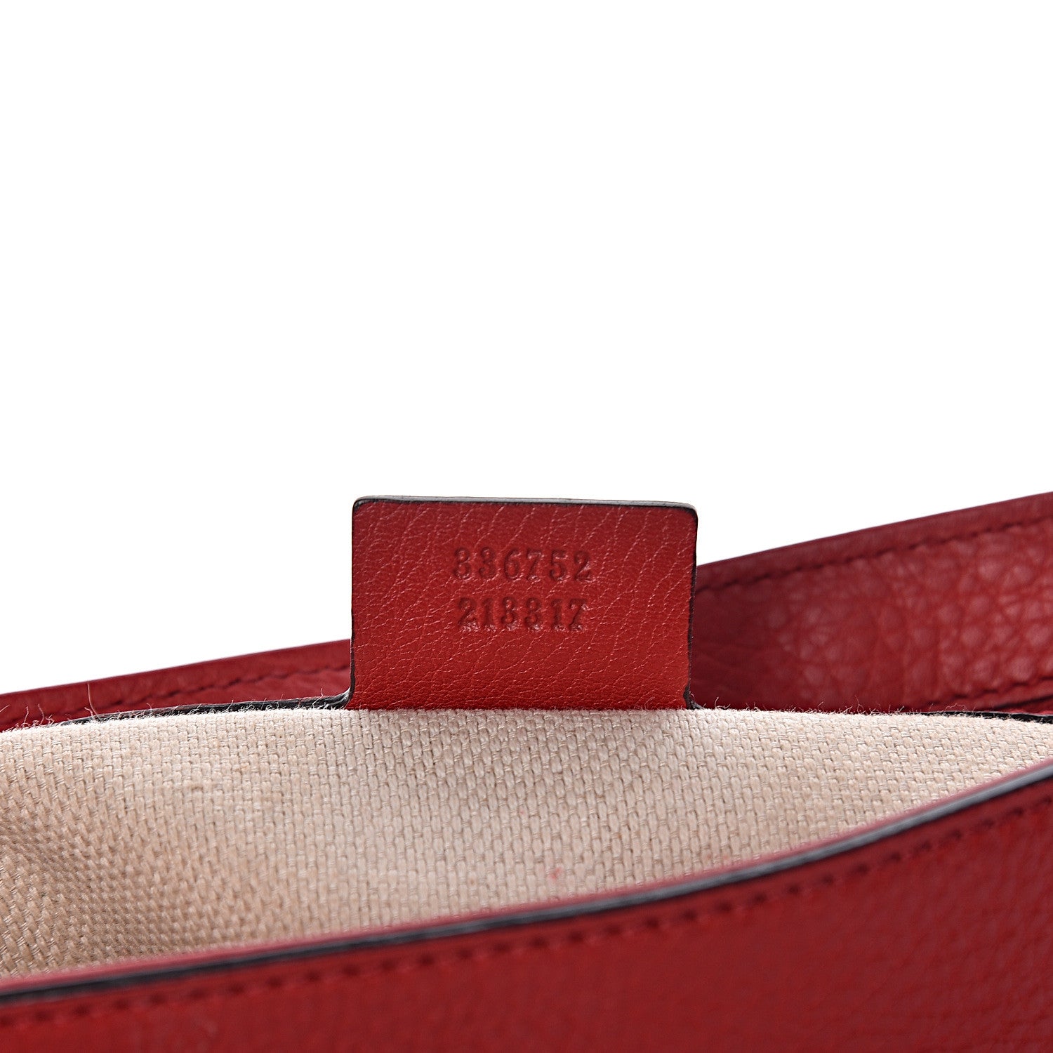 Gucci Pebbled Calfskin Medium Soho Flap Crossbody Tabasco Red 7 of 24
