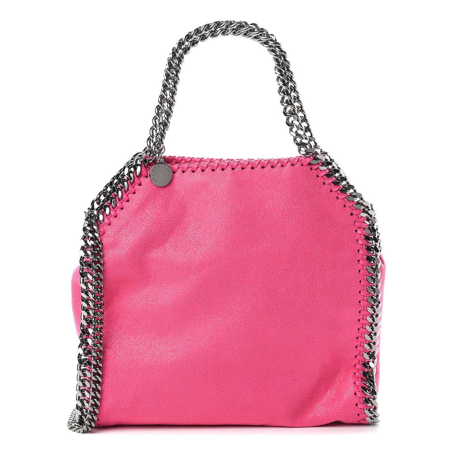 Shaggy Deer Mini Falabella Fold Over Tote Hot Pink