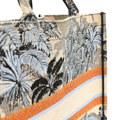 Christian Dior Canvas Embroidered Toile De Jouy Tropicalia Large Book Tote Denim Blue 13 of 13
