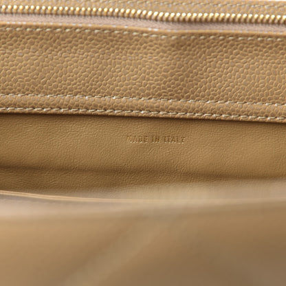 Chanel Metallic Caviar Quilted Shopping Tote Beige 12 of 13