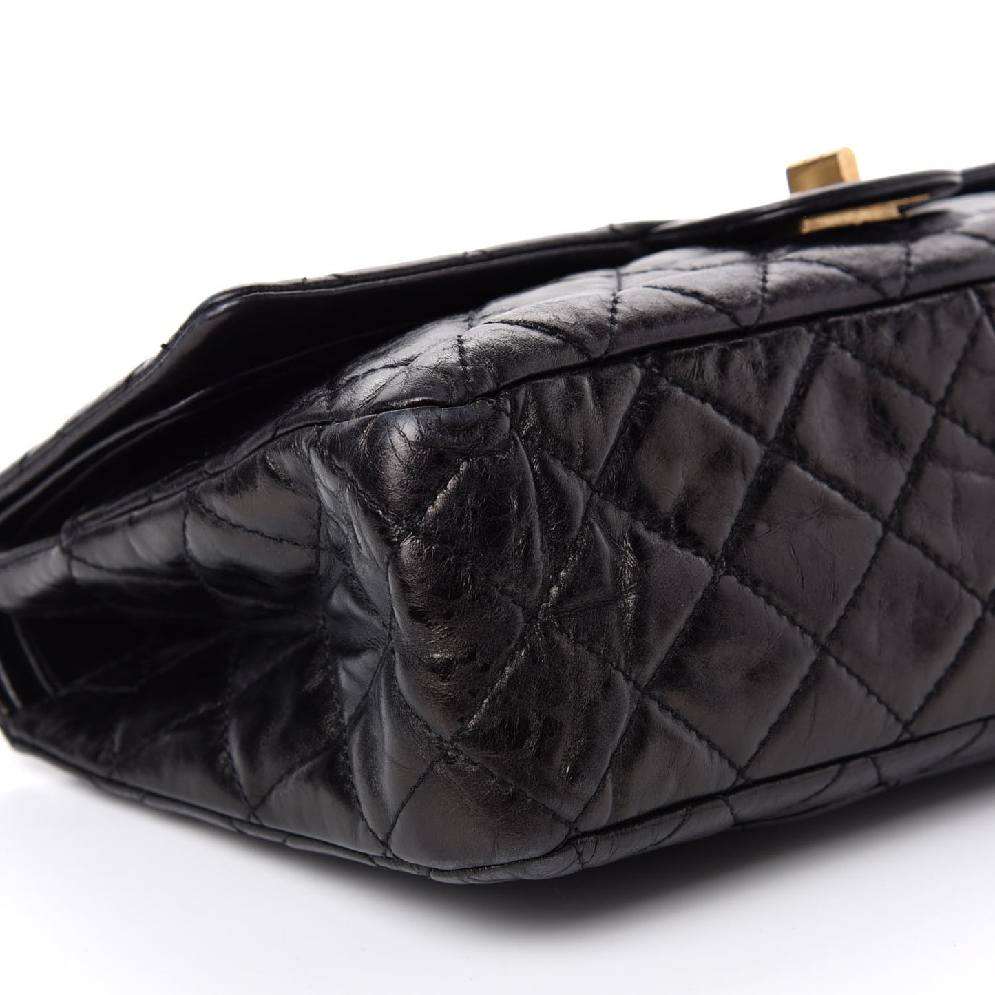 Aged Calfskin Quilted 2.55 Reissue 226 Flap Black