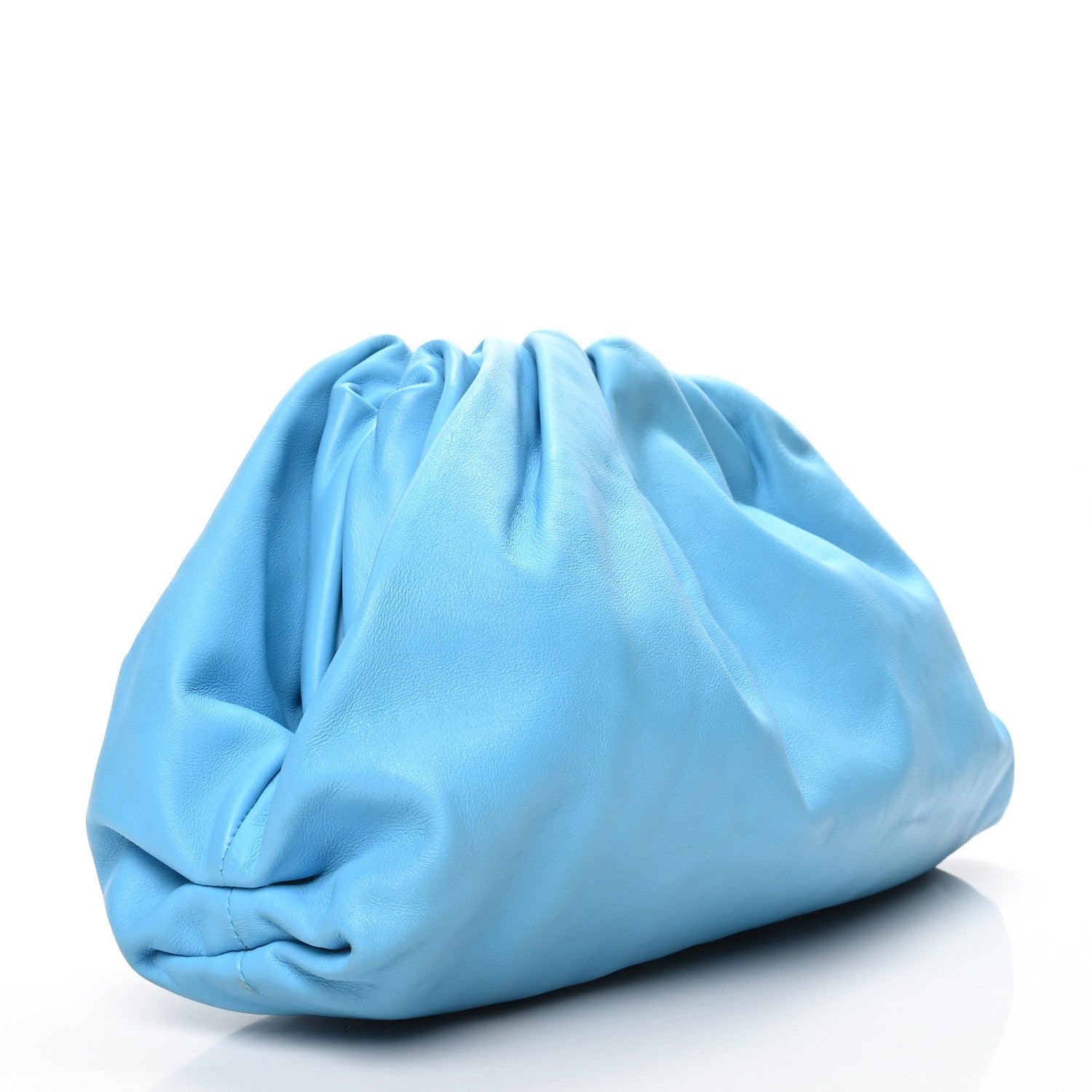 Bottega Veneta Smooth Butter Calf The Pouch Oversized Clutch Sky Blue 3 of 7