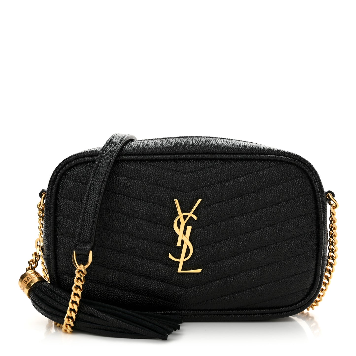 Grain De Poudre Matelasse Monogram Mini Lou Camera Bag Black
