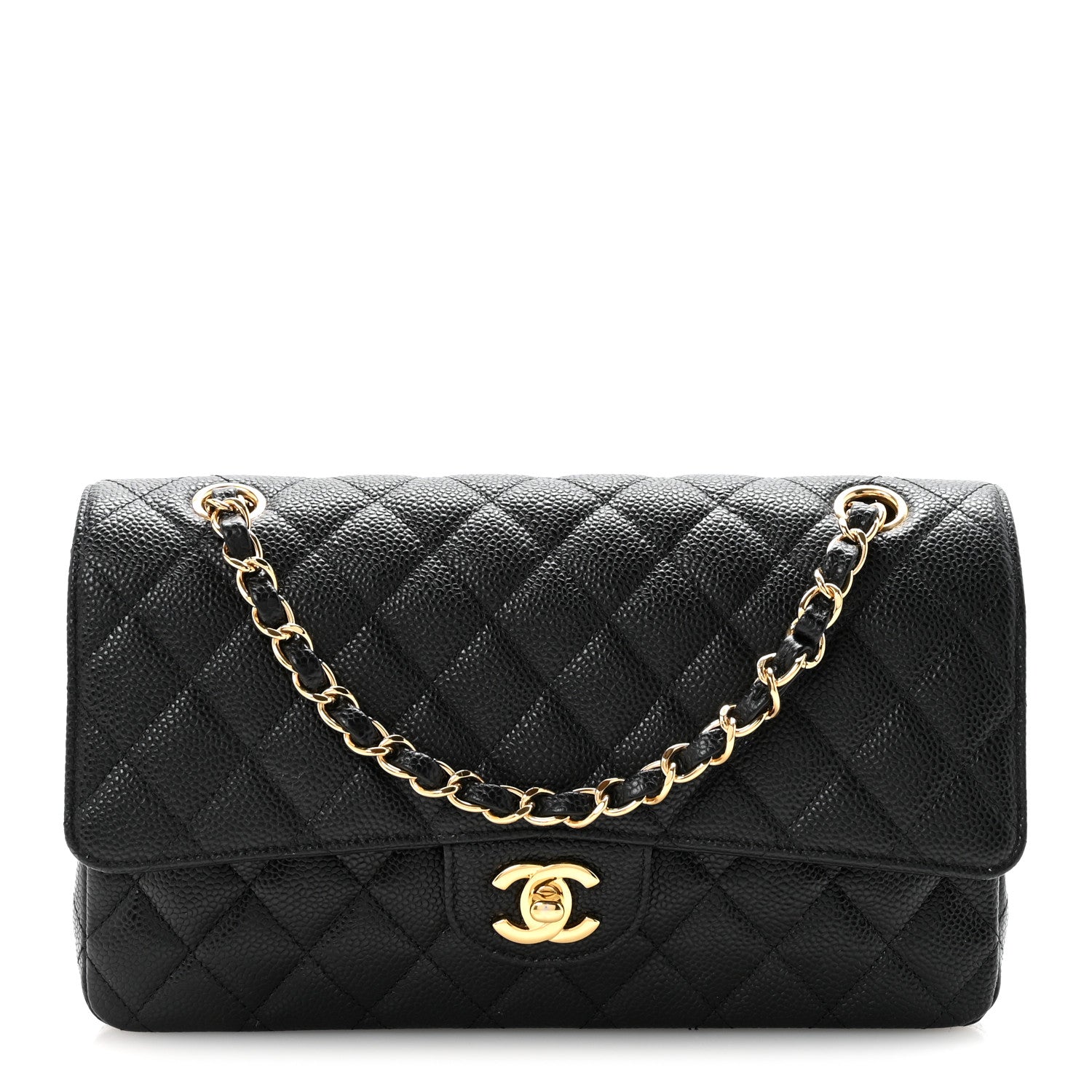 Chanel Caviar Quilted Medium Double Flap Black 1 of 11