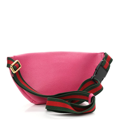 Gucci Grained Calfskin Small Logo Belt Bag Box Pink Green 3 of 11
