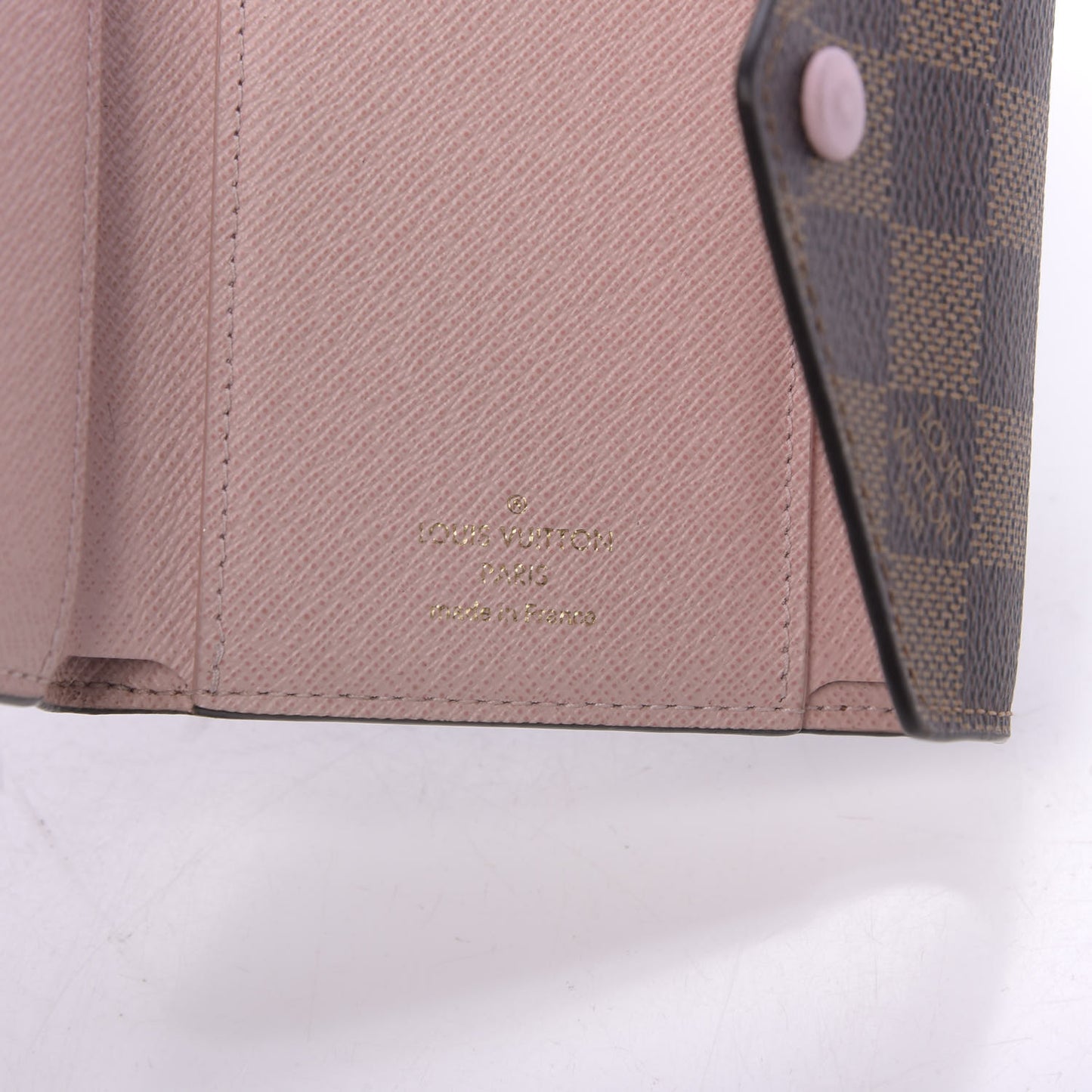 Damier Ebene Victorine Wallet Rose Ballerine