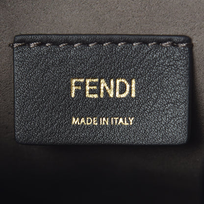 Fendi Vitello Liberty F is Fendi Bi-Color FF 1974 Embossed Mini Mon Tresor Bucket Bag Maya Black 8 of 9
