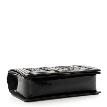 Chanel Snakeskin Medium Boy Flap Black 4 of 10