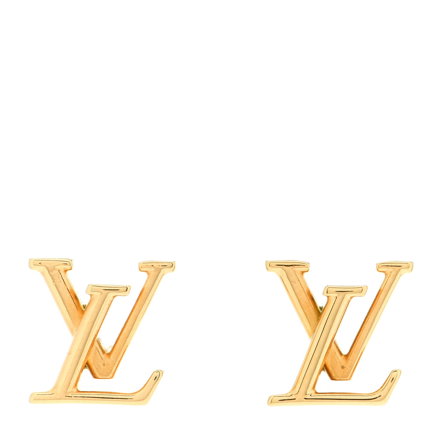 Louis Vuitton Metal LV Iconic Earrings Gold 1 of 7