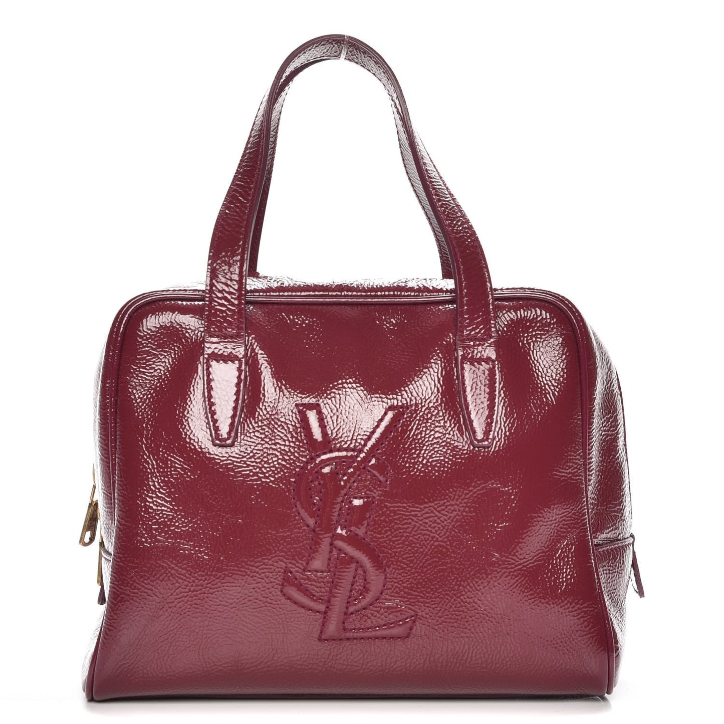 Textured Patent Mini Bag Fuchsia