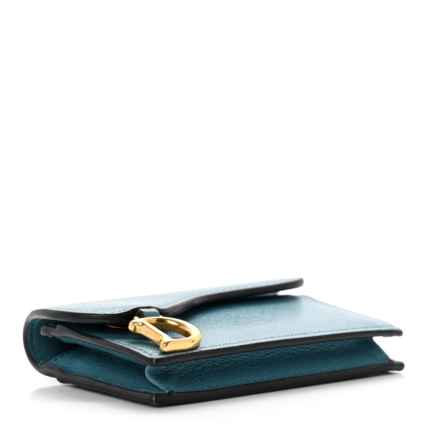 Goatskin Saddle Card Holder Azure Blue