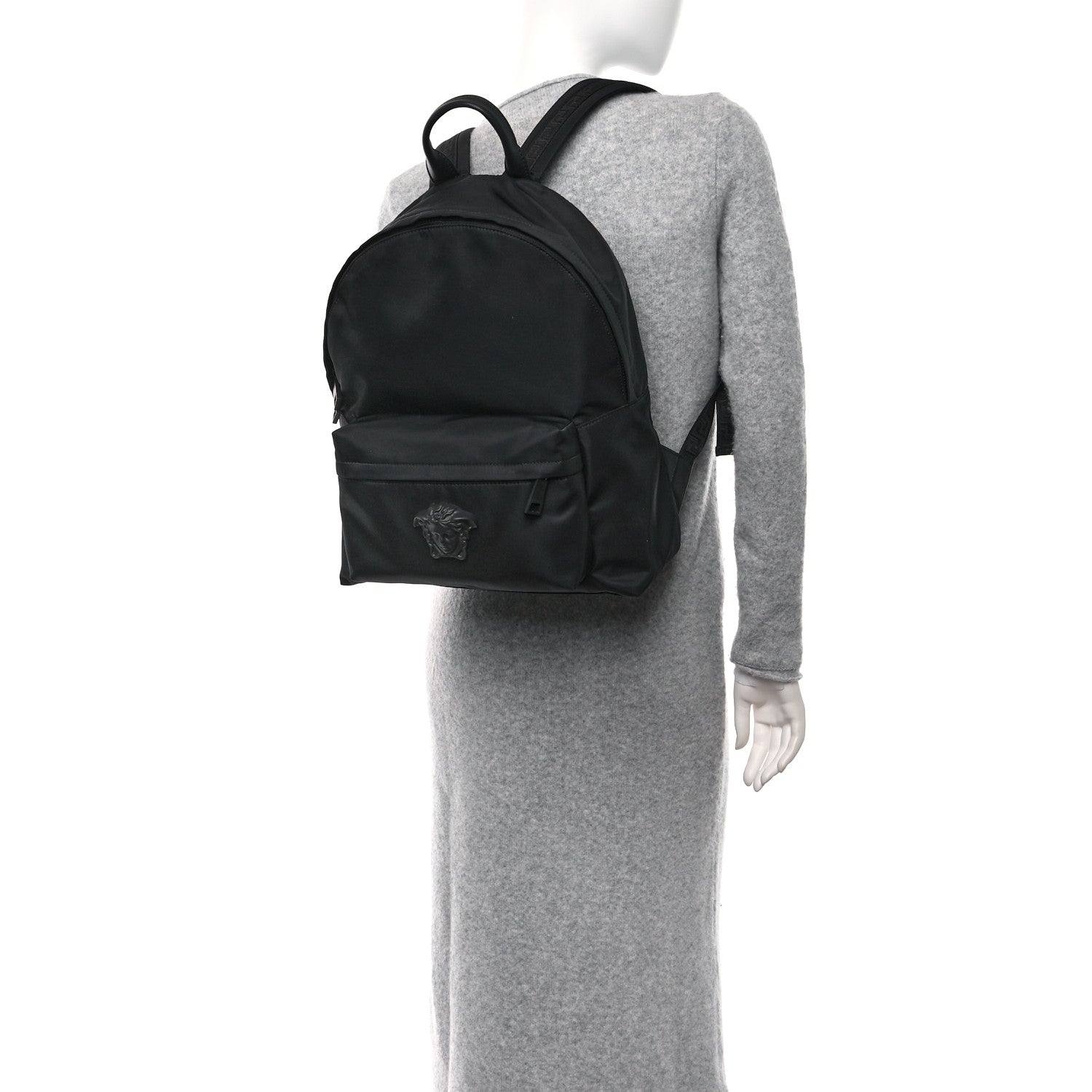 Versace Nylon Palazzo Medusa Backpack Black 2 of 9