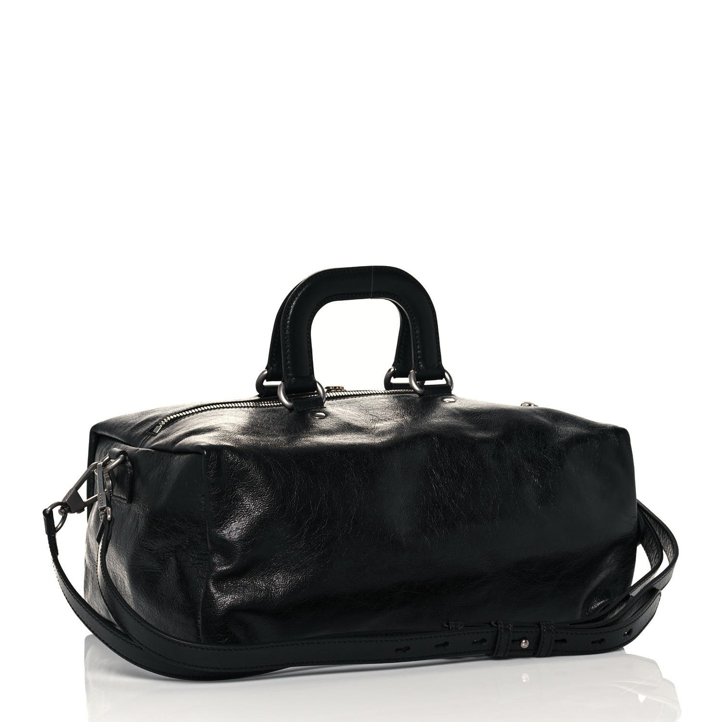 Fluffy Calfskin Morpheus Convertible Backpack Black