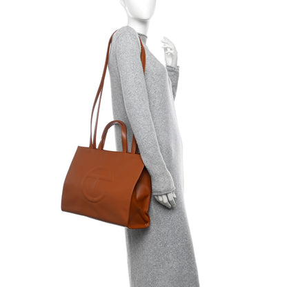 Telfar Vegan Leather Medium Shopping Bag Tan 2 of 12