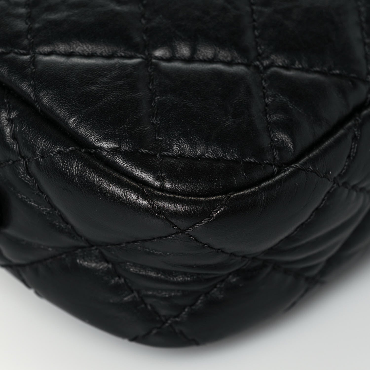 Chanel Aged Calfskin Quilted Mini Reissue Camera Case Black 11 of 12