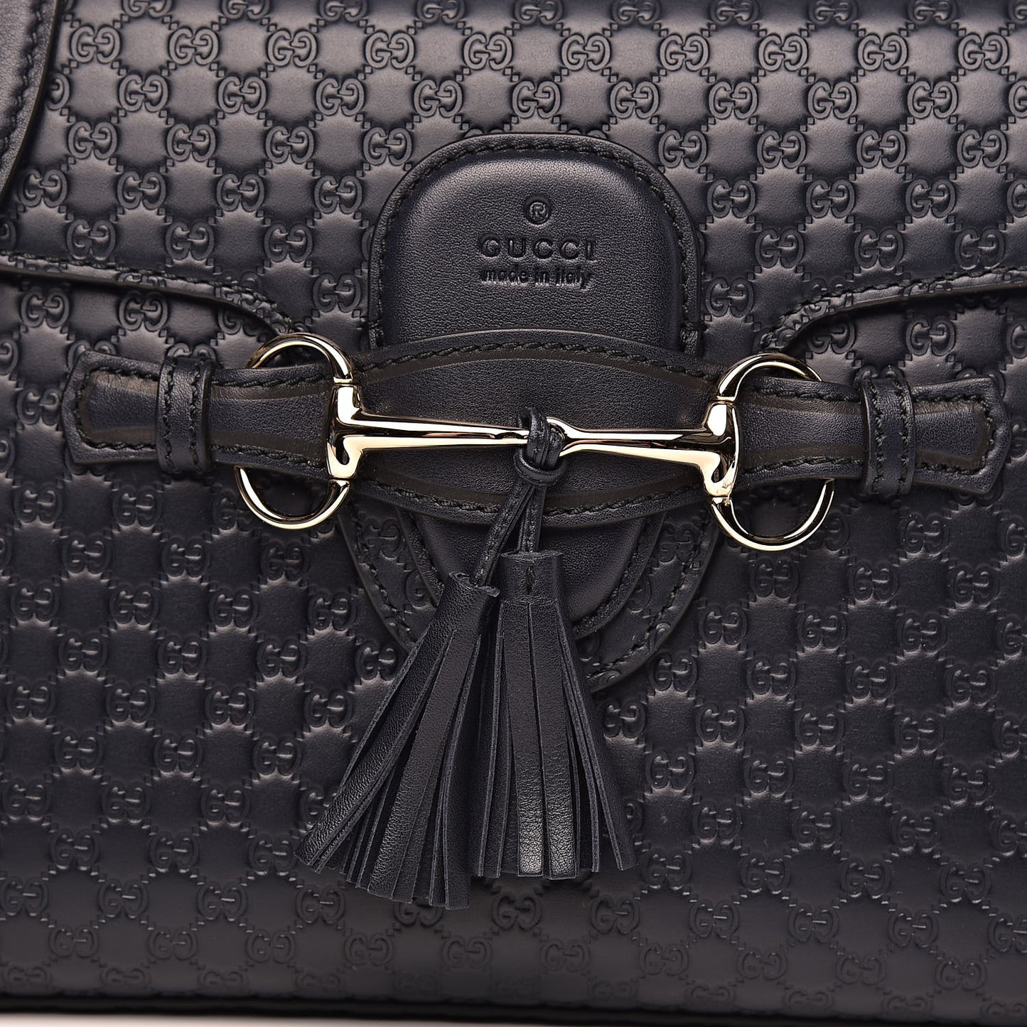 Soft Microguccissima Medium Emily Chain Shoulder Bag Blue
