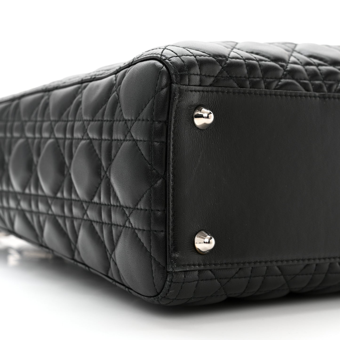 Lambskin Cannage Large Lady Dior Black