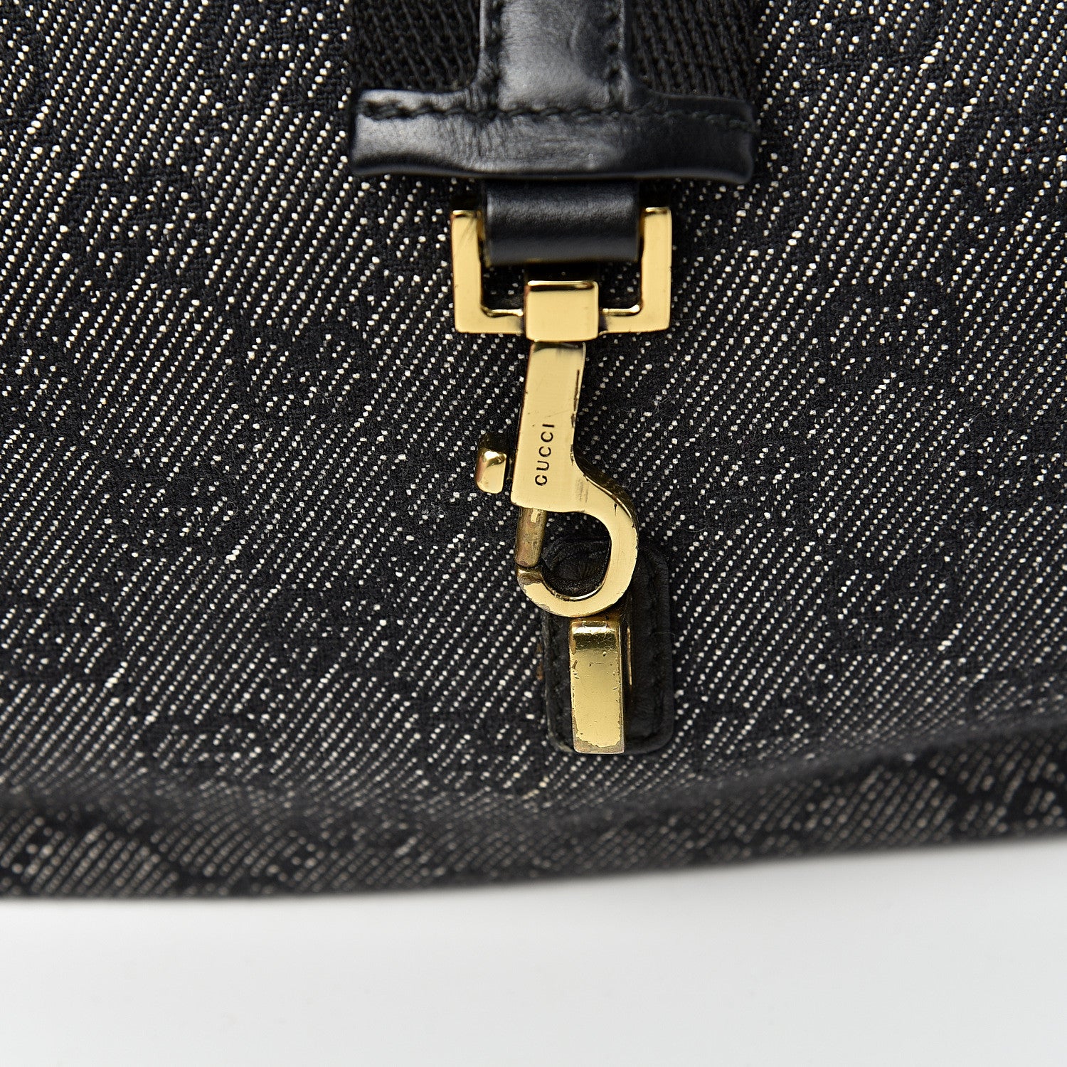 Gucci Denim Monogram Shoulder Bag 14 of 16