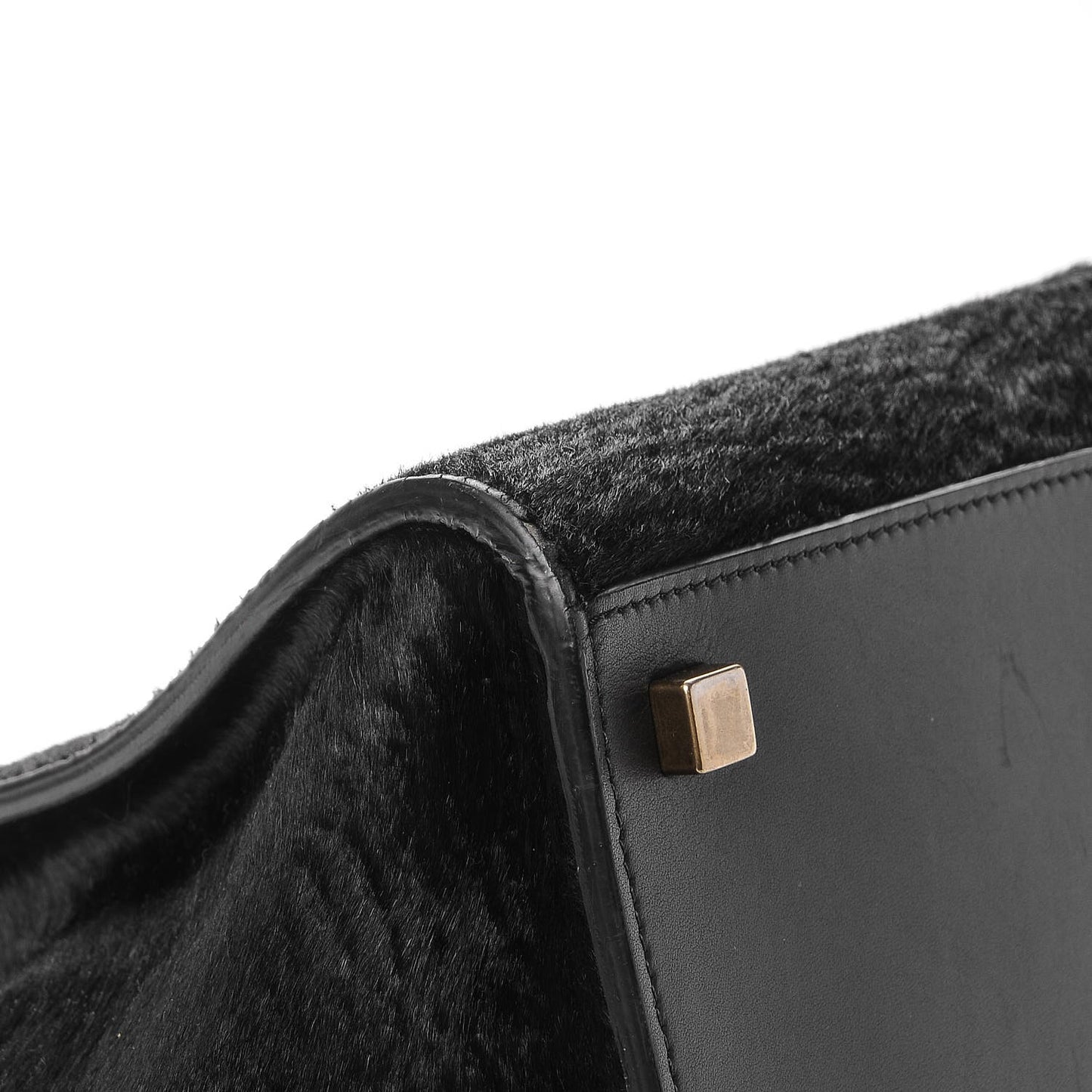 Astrakhan Pony Hair Medium Phantom Luggage Black