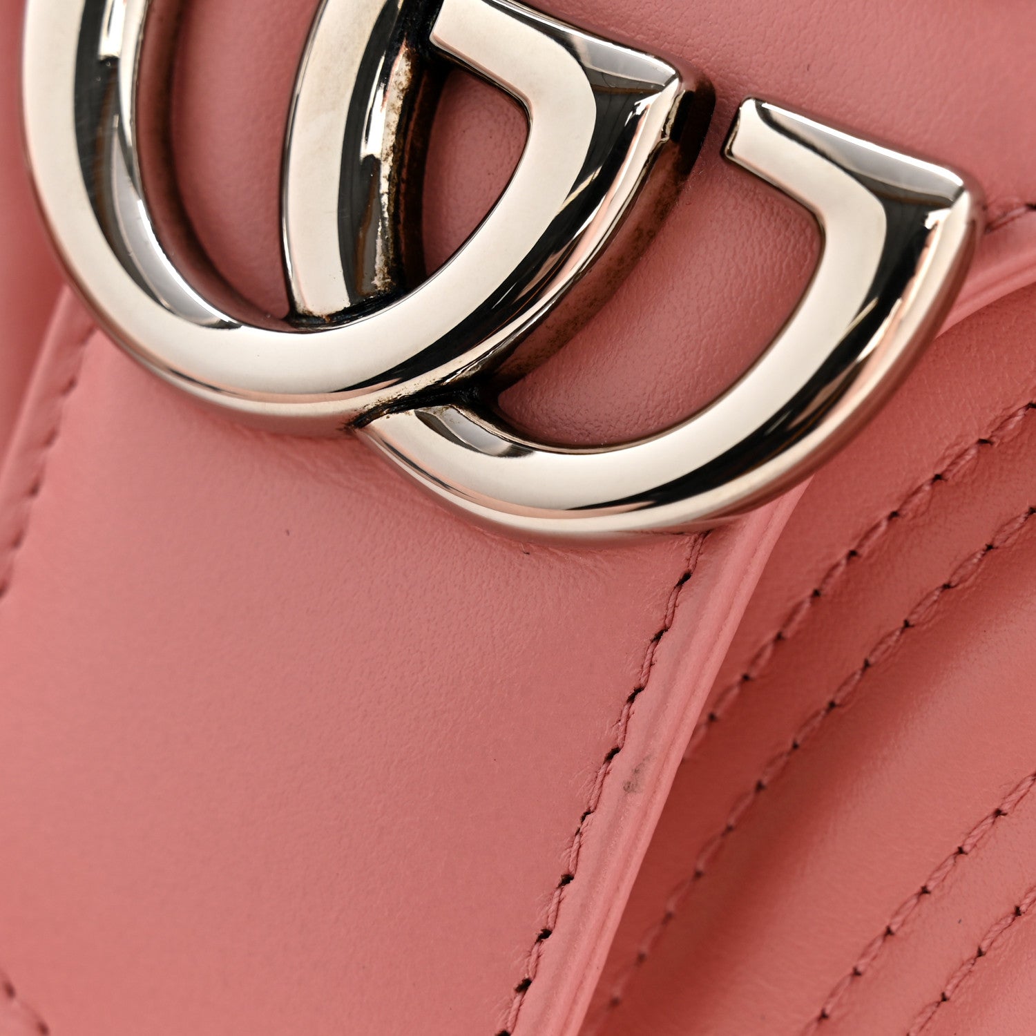 Gucci Calfskin Matelasse Small GG Marmont Shoulder Bag Wild Rose 12 of 12