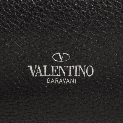 Valentino Garavani Pebbled Calfskin Crystal Encrusted Studs Va Va Voom Shoulder Bag Black 8 of 9