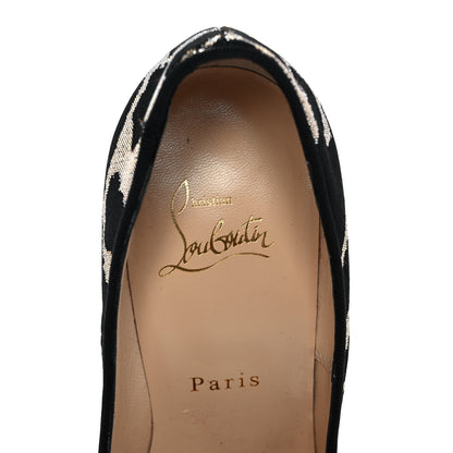 Christian Louboutin Lurex Feline So Kate 120 Pumps 37.5 Black Gold 7 of 8