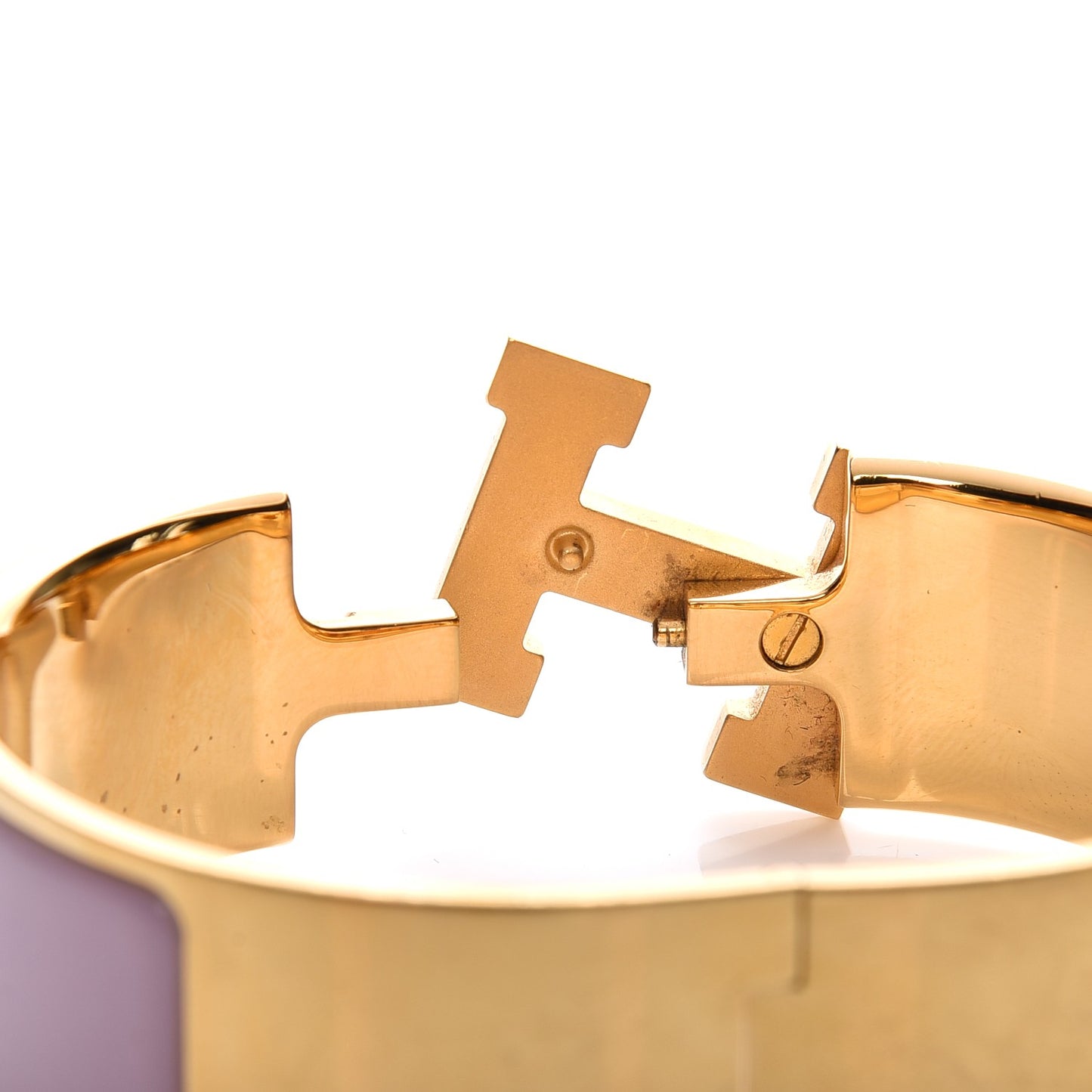 Enamel Wide Clic Clac H Bracelet PM Rose Dragee