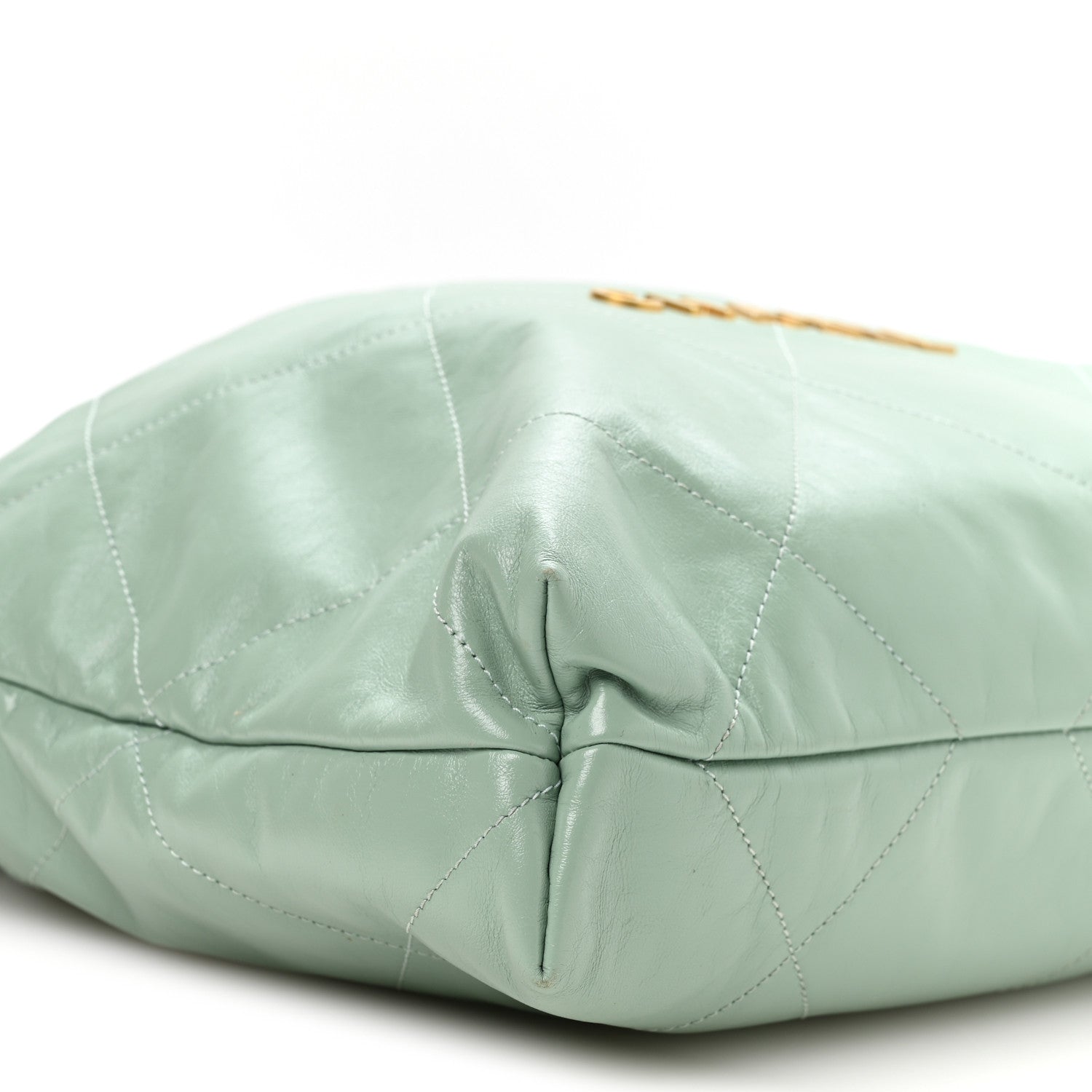 Chanel Shiny Calfskin Quilted Chanel 22 Light Green 10 of 11