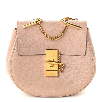 Chloe Grained Lambskin Mini Drew Shoulder Bag Cement Pink 1 of 8