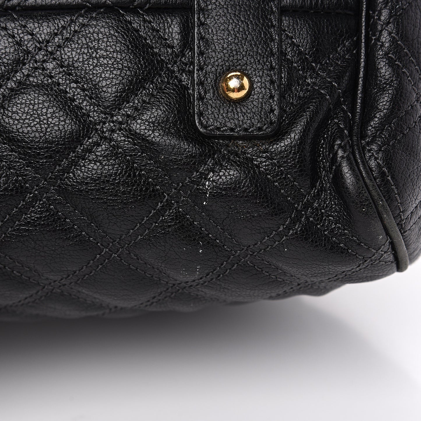 Calfskin Quilted Stam Black