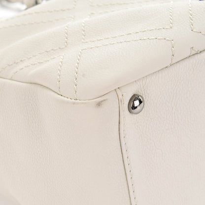 Chanel Calfskin Small Diamond Stitch Tote White 5 of 8