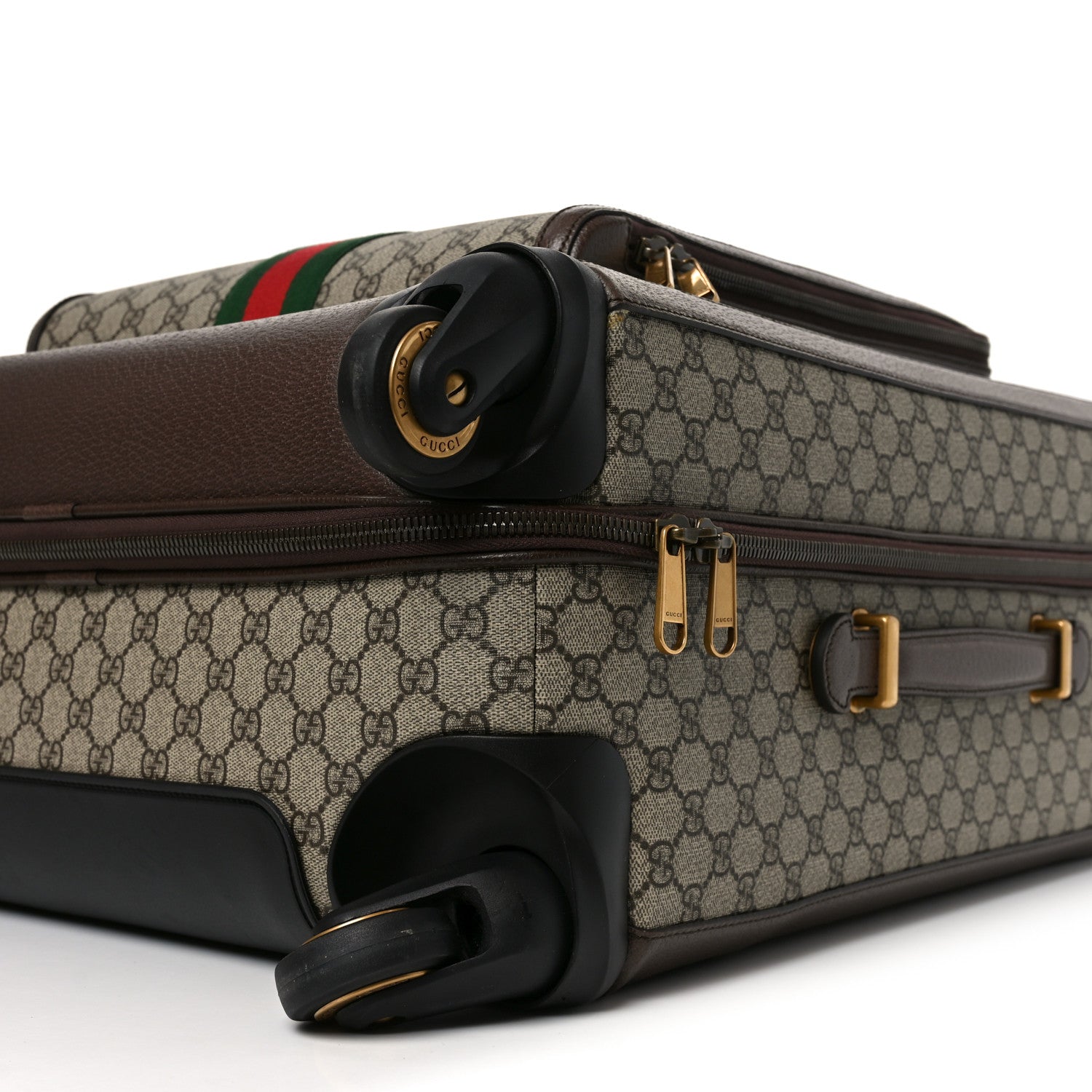 Gucci GG Supreme Monogram Web Medium Savoy Trolley Beige Ebony 10 of 10