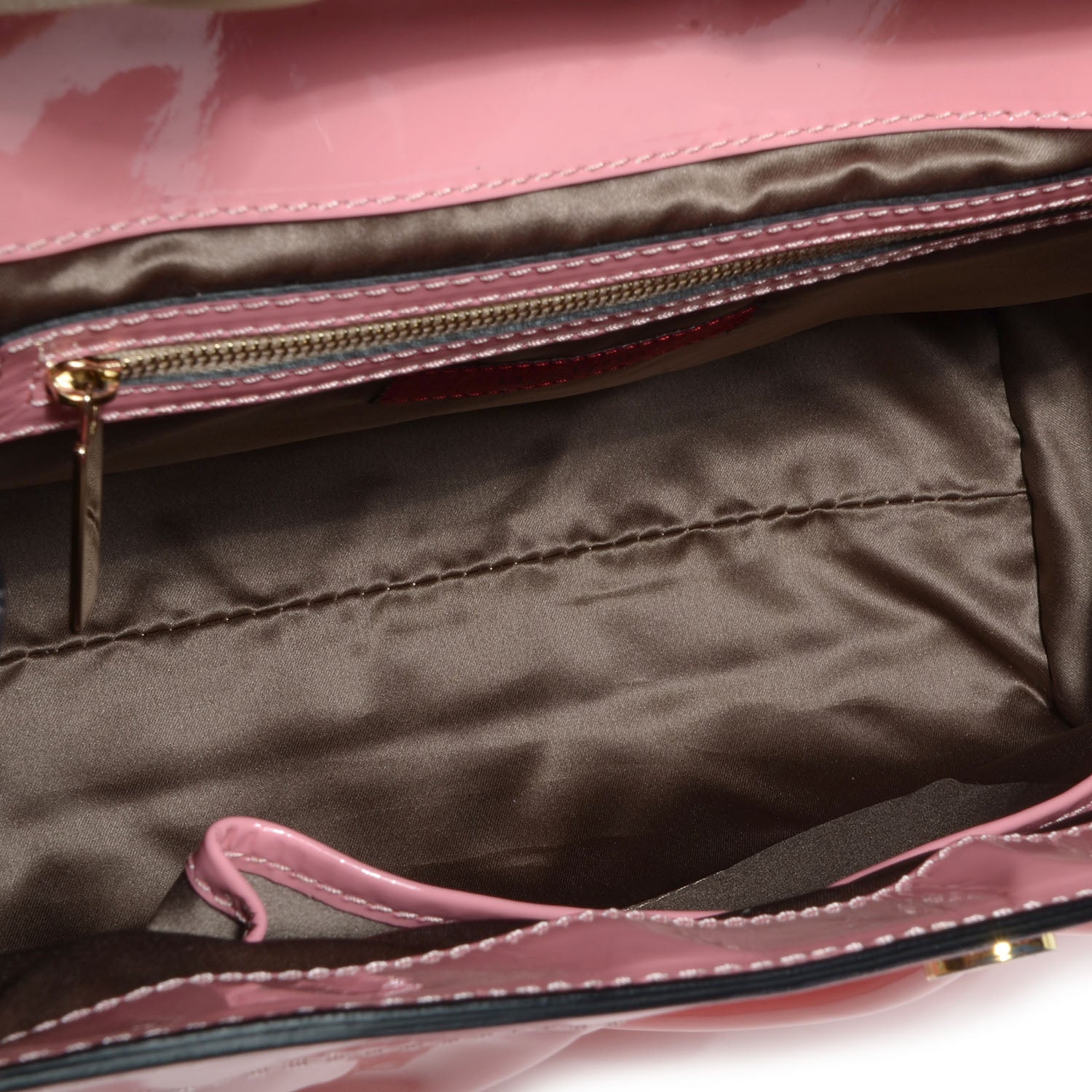 Valentino Garavani Patent Lacca Nappa Medium Aphrodite Bow Satchel Pink Beige 5 of 8