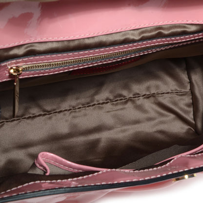 Valentino Garavani Patent Lacca Nappa Medium Aphrodite Bow Satchel Pink Beige 5 of 8