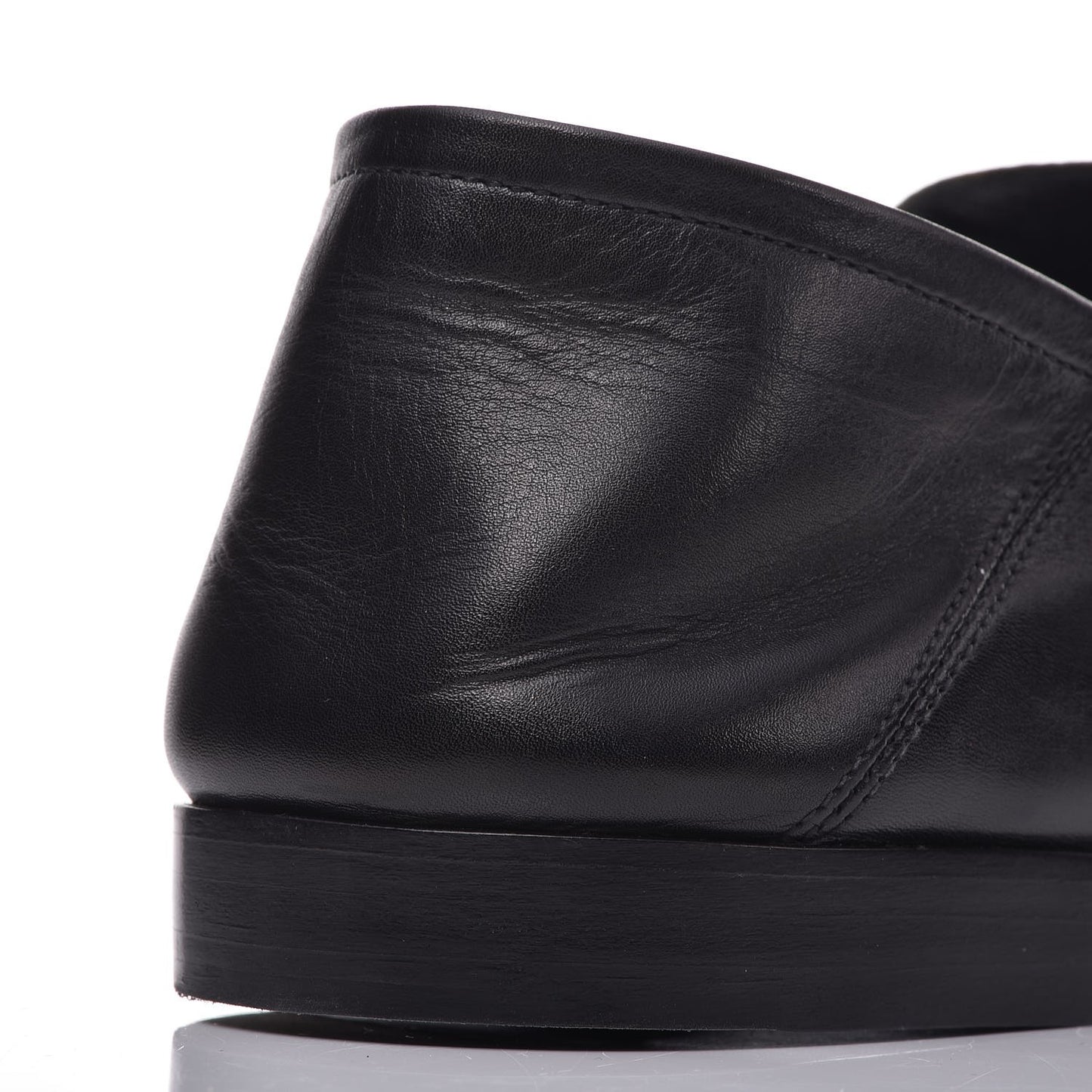 Calfskin Monogram Studded Loafers 39 Black
