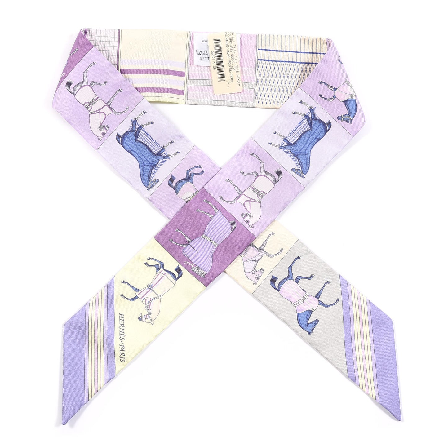 Silk Couvertures Nouvelles Twilly Mauve Jaune Soufre Parme