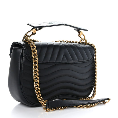 Louis Vuitton Calfskin New Wave Chain MM Black 3 of 8