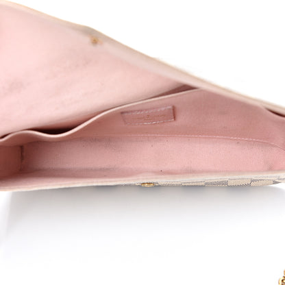Louis Vuitton Damier Azur Pochette Felicie Chain Wallet Rose Ballerine 4 of 24
