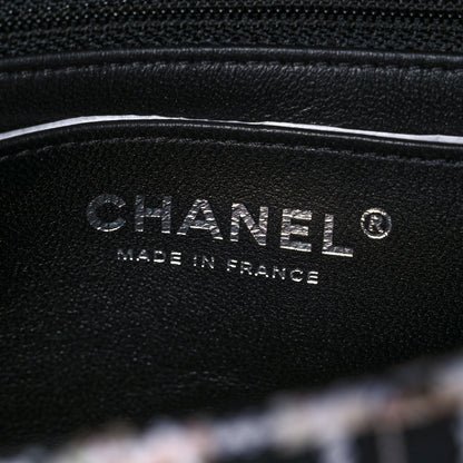 Chanel Tweed Quilted Mini Rectangular Flap White Black Multicolor 6 of 9