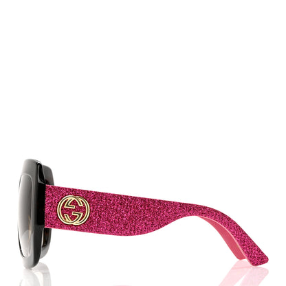 Gucci Square Frame GG0102S Sunglasses Glitter Pink Multi 3 of 7