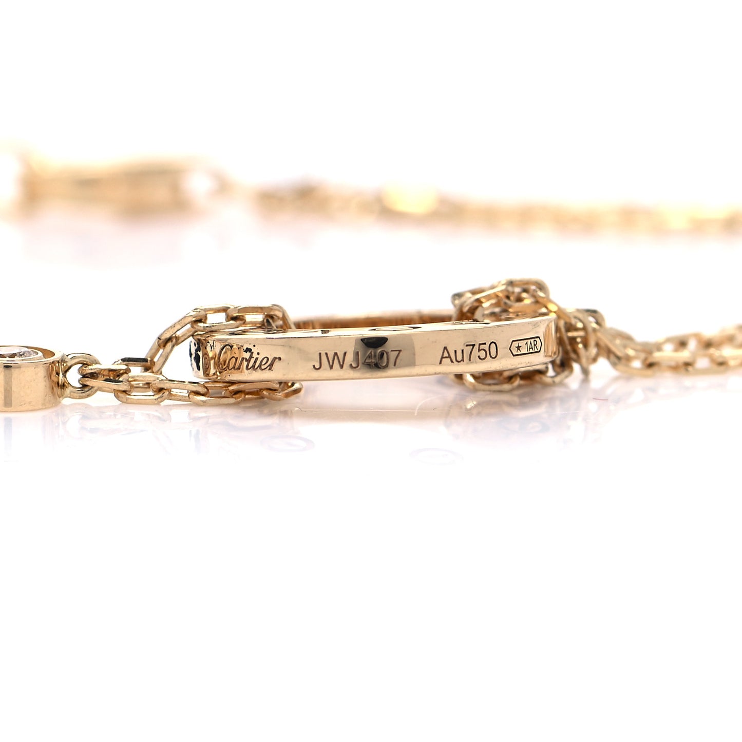18K Yellow Gold Diamond LOVE Bracelet