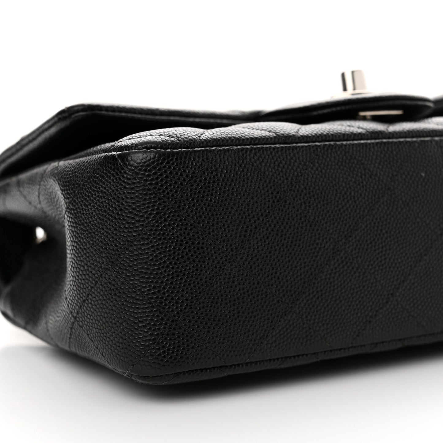 Caviar Quilted Mini Rectangular Flap Black