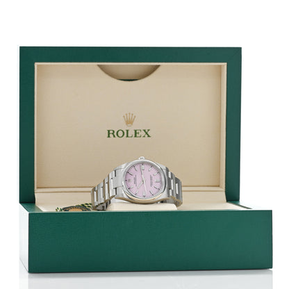 Rolex Stainless Steel 36mm Oyster Perpetual Watch Candy Pink 126000 5 of 5