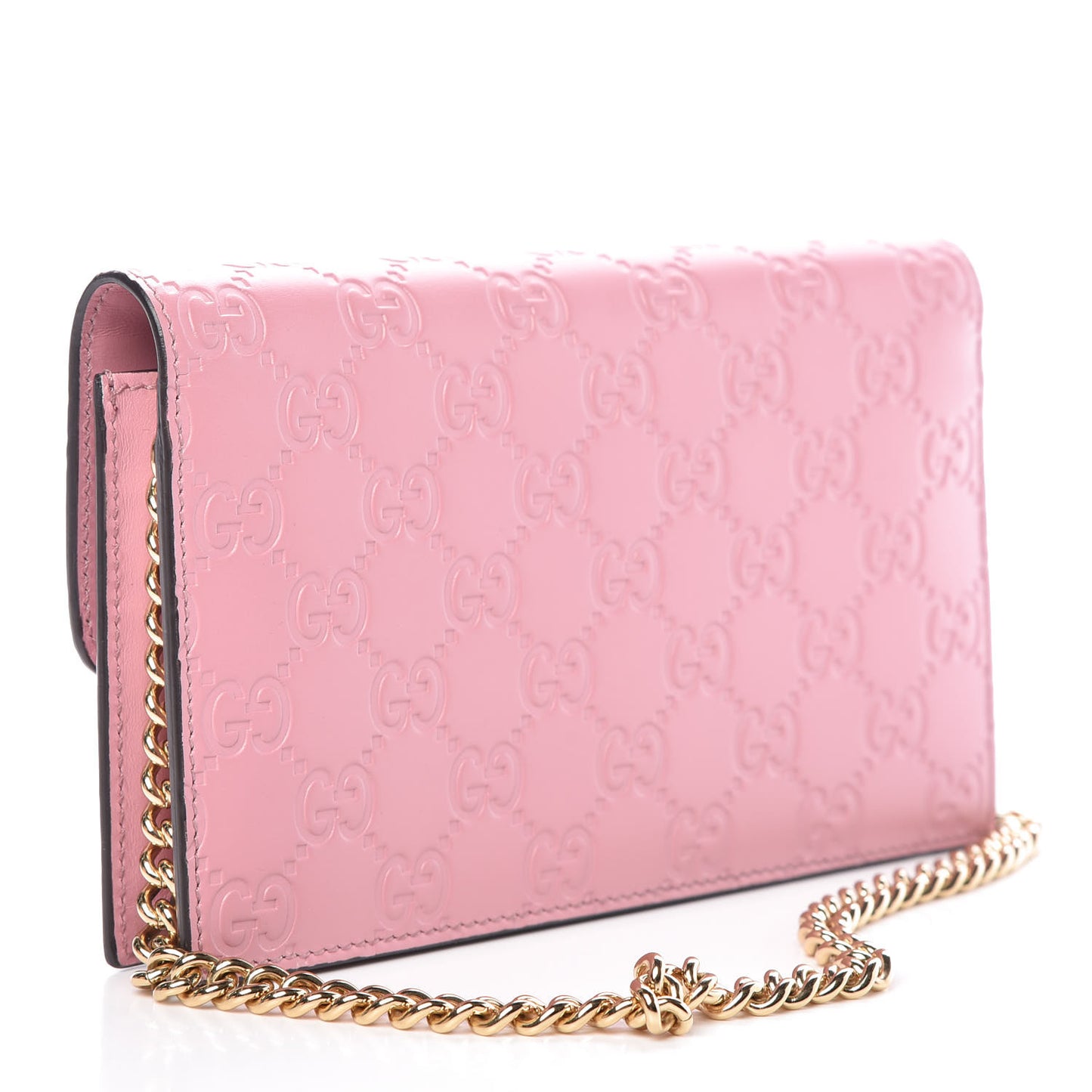 Guccissima Icon Chain Wallet Carmine Rose