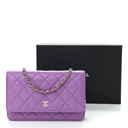 Chanel Caviar Quilted Wallet On Chain WOC Purple 12 of 12