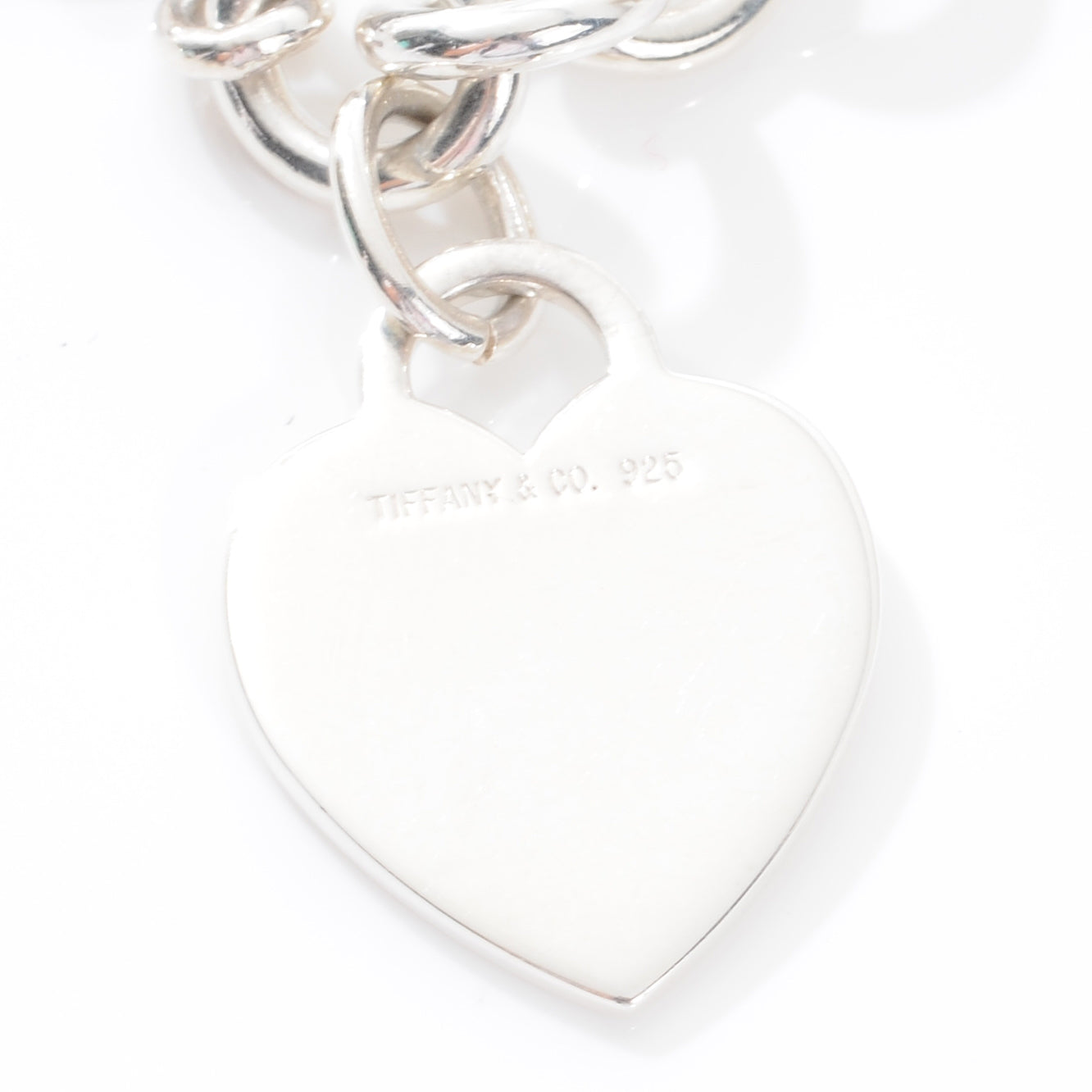 Sterling Silver Heart Tag Toggle Necklace