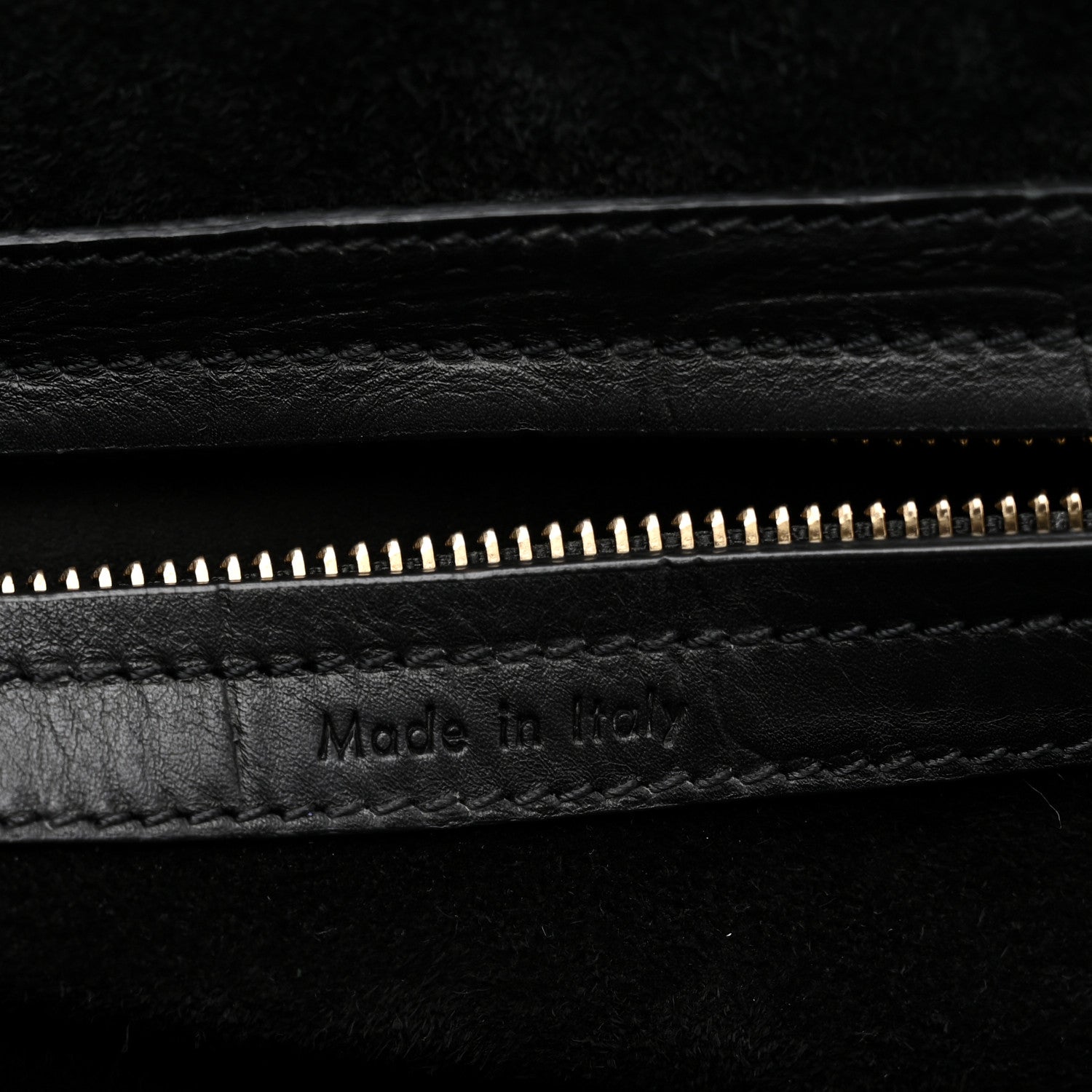 Celine Crocodile Embossed Calfskin Medium Phantom Luggage Black 7 of 11